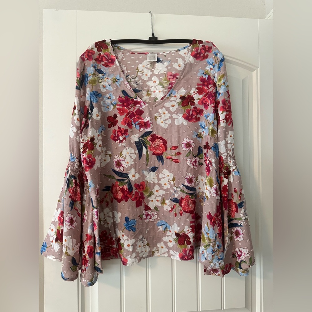 Cupio boho floral blouse Size L